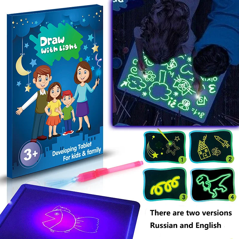 Draw With Night Light In Dark Children Funny Toys Writing Magic Drawing Board Set Educational Russian Language Noctilucent Kids
Draw With Night Light In Dark Children Funny Toys Writing Magic Drawing Board Set Educational Russian Language Noctilucent Kids