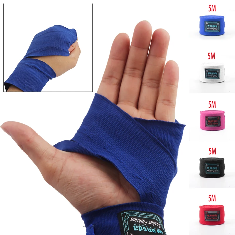 5M Length 5cm Width Boxing Hand Wraps MMA Muay Thai Kick Sanda Fighting Lovers Boxing Handwraps For Training Bandages
5M Length 5cm Width Boxing Hand Wraps MMA Muay Thai Kick Sanda Fighting Lovers Boxing Handwraps For Training Bandages