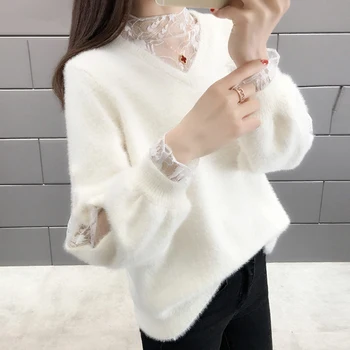Fluff mink coat female loose outer wear winter 2020new wave of fall and winter mesh lace V-neck
Fluff mink coat female loose outer wear winter 2020new wave of fall and winter mesh lace V-neck