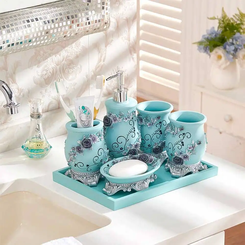Simple Bathroom Five-piece European-style Wash Suit Bathroom Bathroom Supplies Mug Cup Set Brushing Cup
Simple Bathroom Five-piece European-style Wash Suit Bathroom Bathroom Supplies Mug Cup Set Brushing Cup