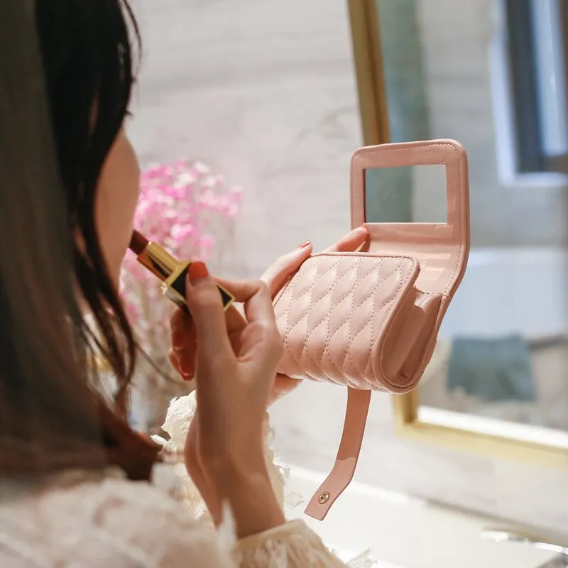 Litthing Lipstick Cosmetic Bag Makeup Bag With Mirror Portable Large Capacity Mini Pouch Beauty Case Toolbox Small Storage Cases
Litthing Lipstick Cosmetic Bag Makeup Bag With Mirror Portable Large Capacity Mini Pouch Beauty Case Toolbox Small Storage Cases