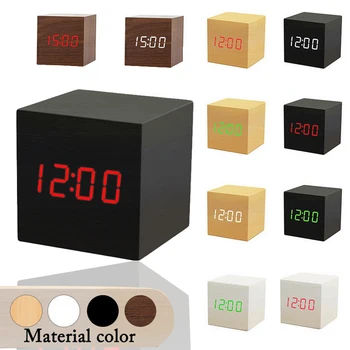 Small Square Digital Wooden LED Alarm Clock Wood Retro Glow Clock Desktop Table Decor Voice Control Snooze Function Desk Tools
Small Square Digital Wooden LED Alarm Clock Wood Retro Glow Clock Desktop Table Decor Voice Control Snooze Function Desk Tools
