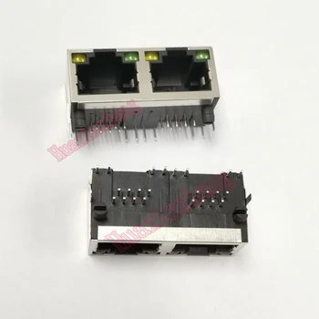 10PCS/Lot Two Ports RJ45 8P8C Female Jack/Socket Connector 1*2 Steel Shield Network Modular With LED without shrapnel
10PCS/Lot Two Ports RJ45 8P8C Female Jack/Socket Connector 1*2 Steel Shield Network Modular With LED without shrapnel