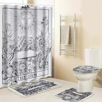 Waterproof Fabric Bathroom 3D Shower Curtain Set Non Slip Toilet Cover Rugs Mat Home Decoration
Waterproof Fabric Bathroom 3D Shower Curtain Set Non Slip Toilet Cover Rugs Mat Home Decoration
