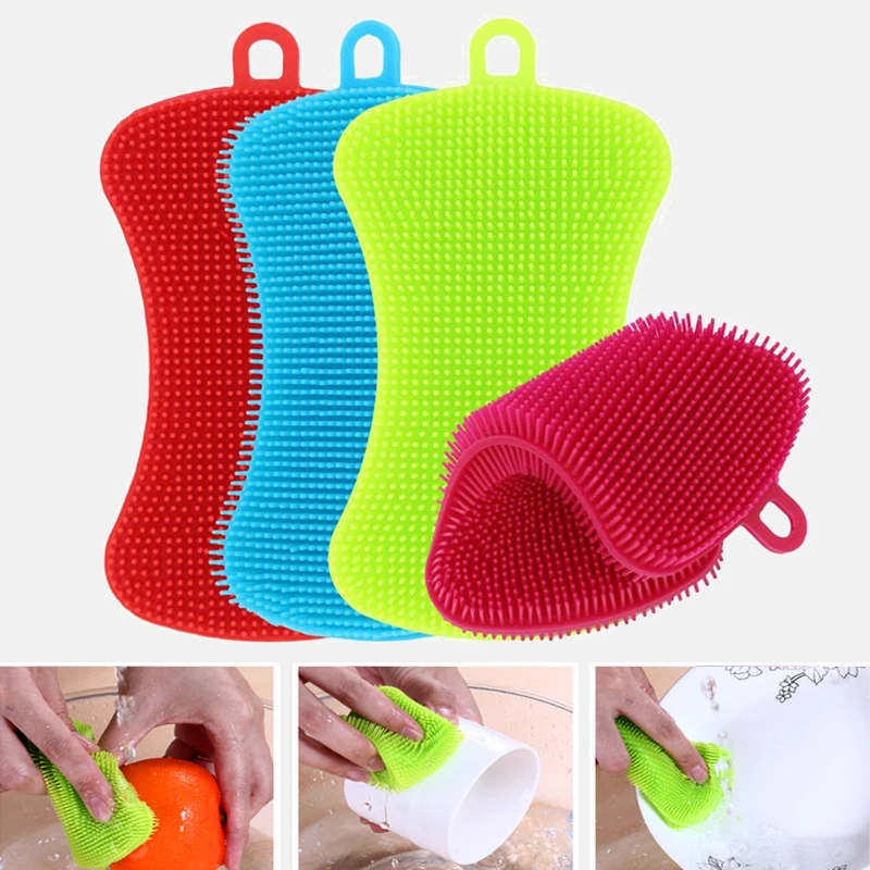 1/3/4pcs Kitchen Cleaning Brush Silicone Dishwashing Brush Fruit Vegetable Dish Washing Cleaning Brushes Pot Pan Sponge Scrubber
1/3/4pcs Kitchen Cleaning Brush Silicone Dishwashing Brush Fruit Vegetable Dish Washing Cleaning Brushes Pot Pan Sponge Scrubber