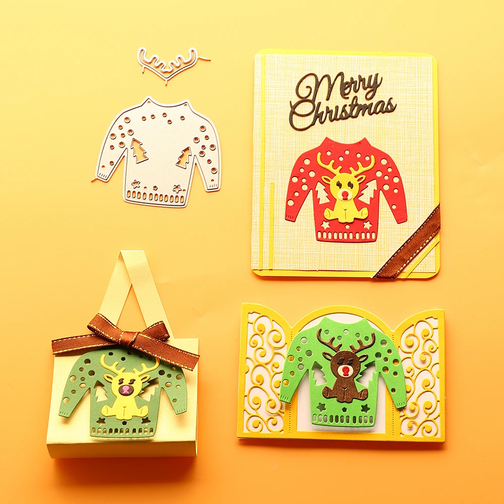 YaMinSanNiO Christmas Dies Deer Sweater Metal Cutting Dies New for Card Making Scrapbooking Embossing Cuts Stencil Craft Dies
YaMinSanNiO Christmas Dies Deer Sweater Metal Cutting Dies New for Card Making Scrapbooking Embossing Cuts Stencil Craft Dies