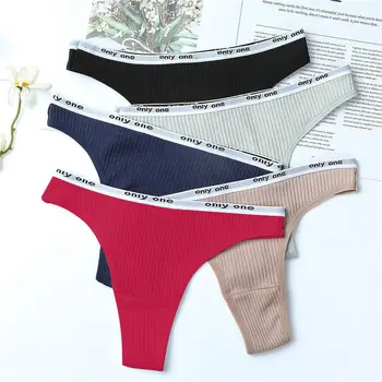 Ladies Underwear Sexy Low Waist Seamless Cotton Thong Comfortable And Breathable Solid Color Letter Briefs
Ladies Underwear Sexy Low Waist Seamless Cotton Thong Comfortable And Breathable Solid Color Letter Briefs