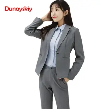 New Spring Autumn Black Dark grey Solid Pant Suits Women Fashion Hot Sell Women's Clothes OL Workwear Office Elegant Pant Suits
New Spring Autumn Black Dark grey Solid Pant Suits Women Fashion Hot Sell Women's Clothes OL Workwear Office Elegant Pant Suits