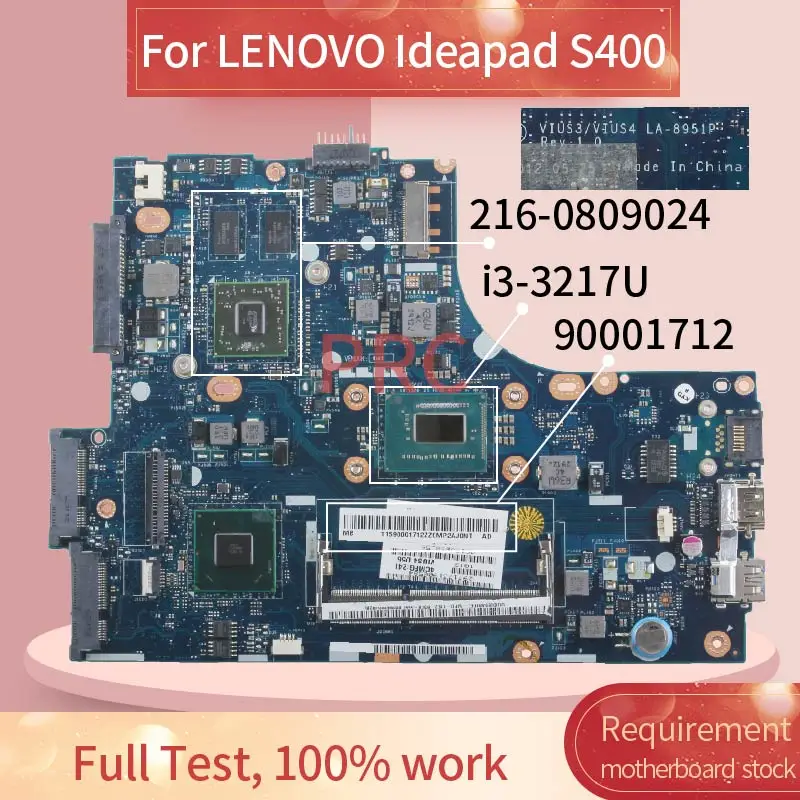 Материнская плата для ноутбука LENOVO Ideapad S400, 90001712, для LENOVO Ideapad S400, 0809024, SR0N9, 216-, DDR3, материнская плата для ноутбука 
Материнская плата для ноутбука LENOVO Ideapad S400, 90001712, для LENOVO Ideapad S400, 0809024, SR0N9, 216-, DDR3, материнская плата для ноутбука