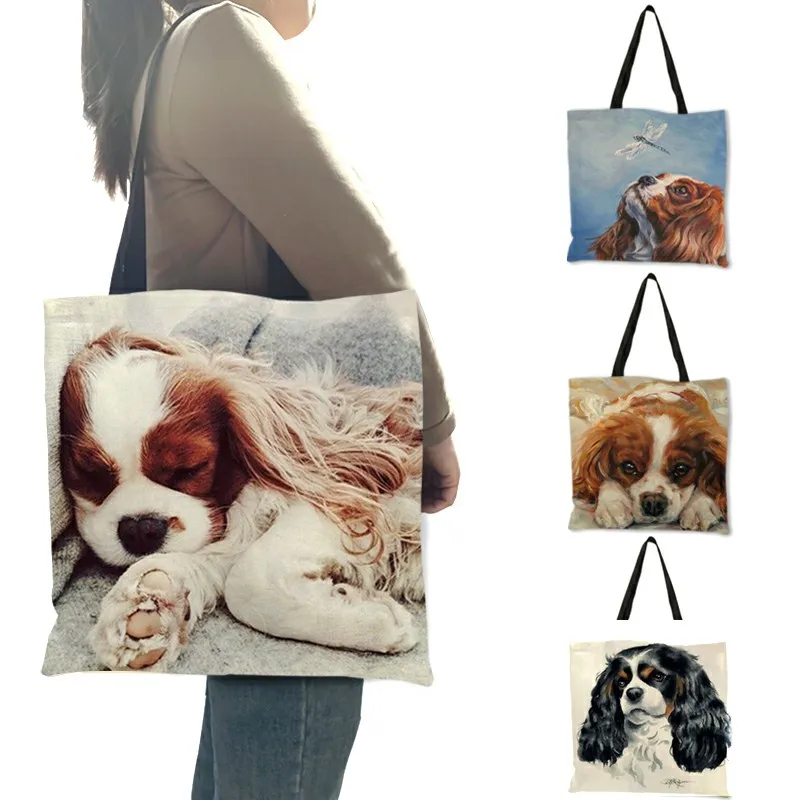Kawaii Puppies Charles Spaniel Dog Oil Painting Print Women Handbag Casual Shoulder Bags For School Work Reusable Shopping Tote
Kawaii Puppies Charles Spaniel Dog Oil Painting Print Women Handbag Casual Shoulder Bags For School Work Reusable Shopping Tote