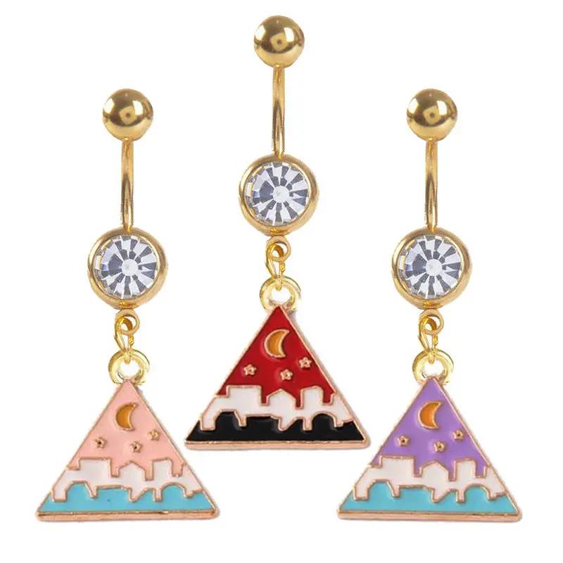 12pcs/lot Colorful Triangle Belly Ring Gold Anorized Belly Bars Ferido Body Piercing Jewelry 3 Color
12pcs/lot Colorful Triangle Belly Ring Gold Anorized Belly Bars Ferido Body Piercing Jewelry 3 Color