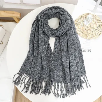 Autumn and winter new solid color flower scarf female Korean version of cashmere thick warm decorative dual-use shawl scarf 
Autumn and winter new solid color flower scarf female Korean version of cashmere thick warm decorative dual-use shawl scarf