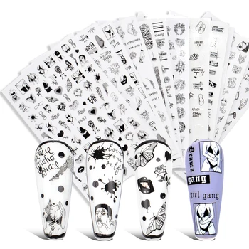 YWK 1PC Stickers for Nails Designs White Black Flower Leaf Linear Manicure Sliders 3D Nail Art Decorations sticker Decal
YWK 1PC Stickers for Nails Designs White Black Flower Leaf Linear Manicure Sliders 3D Nail Art Decorations sticker Decal
