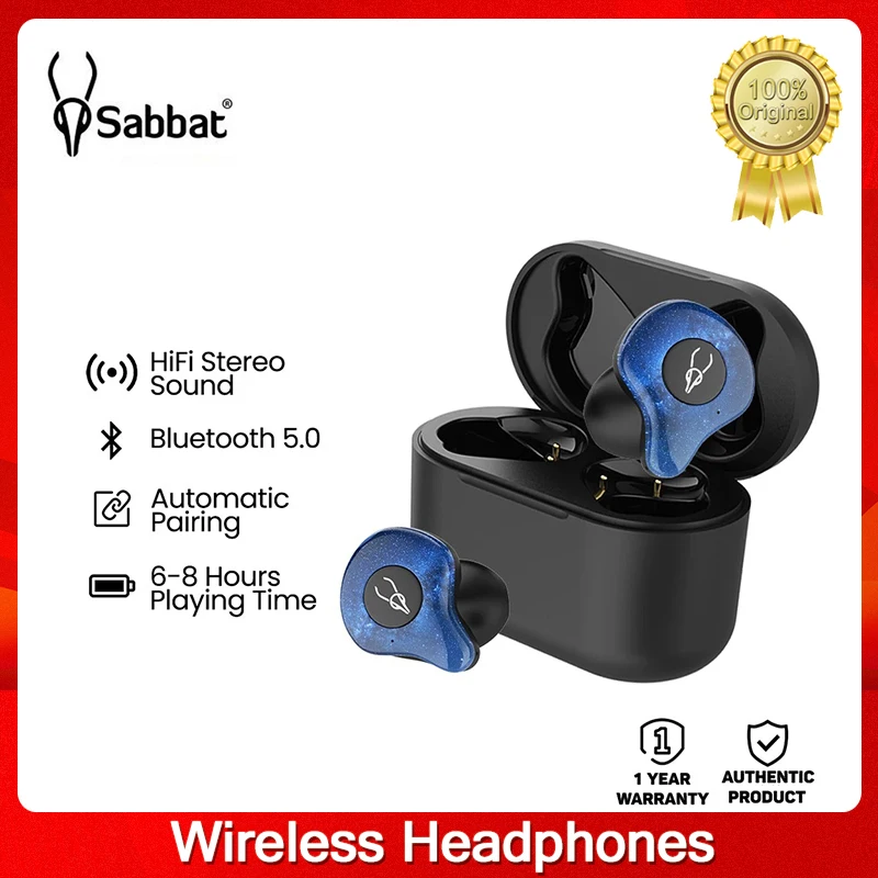 New Sabbat X12 Pro TWS Earphone Wireless Earplugs Sports Bluetooth 5.0 Hifi HD Stereo Noise-Cancel For Phone IOS Android | Электроника