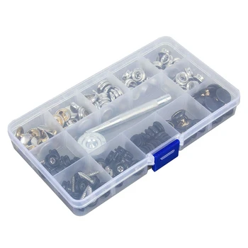 200-Pieces Stainless Steel Marine Grade Canvas and Upholstery Boat Cover Snap Button Fastener Kit with 2Pcs Setting Tool (50 Set 
200-Pieces Stainless Steel Marine Grade Canvas and Upholstery Boat Cover Snap Button Fastener Kit with 2Pcs Setting Tool (50 Set