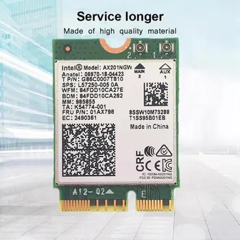 Wi-Fi 6 Intel AX201 Bluetooth 5.0 Dual Band 2.4G/5G Wifi NGFF Wlan Card adapter 2.4Gbps AX201NGW Wireless 802.11ac/ax V3V2
Wi-Fi 6 Intel AX201 Bluetooth 5.0 Dual Band 2.4G/5G Wifi NGFF Wlan Card adapter 2.4Gbps AX201NGW Wireless 802.11ac/ax V3V2