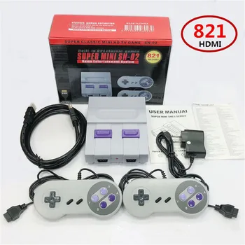 50pcs dhl Mini HD HDMI TV Video Game Console Handheld Retro Family Game Console Built-In 821 Classic for SNES games Dual gamepad 
50pcs dhl Mini HD HDMI TV Video Game Console Handheld Retro Family Game Console Built-In 821 Classic for SNES games Dual gamepad