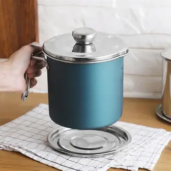 1pc Kitchen Oil Pot Oil Filter Tool Cooking Oil Pot Oil Can Stainless Steel Corrosion-Resistant Kettle Oil Filter Pot
1pc Kitchen Oil Pot Oil Filter Tool Cooking Oil Pot Oil Can Stainless Steel Corrosion-Resistant Kettle Oil Filter Pot