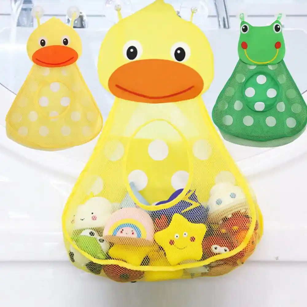 cute cartoon baby shower bath toys kids toy storage mesh bag