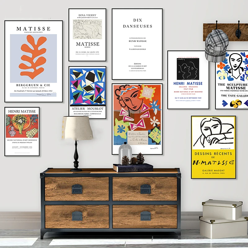 

Matisse Модные Ретро плакаты и принты абстрактный портрет настенный художественный холст модульные картины скандинавский Декор для дома картины