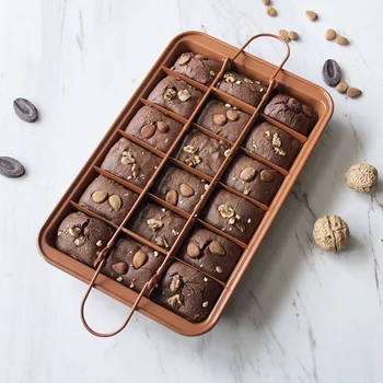 Bakeware 18 Cavity Baking Tools Easy Cleaning Square Lattice Chocolate Cake Mold Brownie Baking Pan Non-Stick
Bakeware 18 Cavity Baking Tools Easy Cleaning Square Lattice Chocolate Cake Mold Brownie Baking Pan Non-Stick