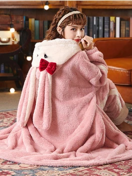 Velvet Robe Winter Women's Bathrobe Set Sweet Love Plush Hooded Thickened Soft Bath Robe set Female Home Wear Warm Dressing Gown
Velvet Robe Winter Women's Bathrobe Set Sweet Love Plush Hooded Thickened Soft Bath Robe set Female Home Wear Warm Dressing Gown