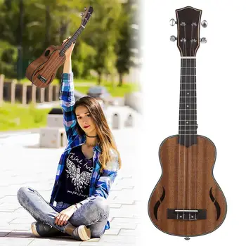21 Inch 4 String Mahogany Ukulele Mahogany Wood Acoustic Cutaway Guitar Hawaiian Small Guitar Guitarra Playing Instrument 
21 Inch 4 String Mahogany Ukulele Mahogany Wood Acoustic Cutaway Guitar Hawaiian Small Guitar Guitarra Playing Instrument