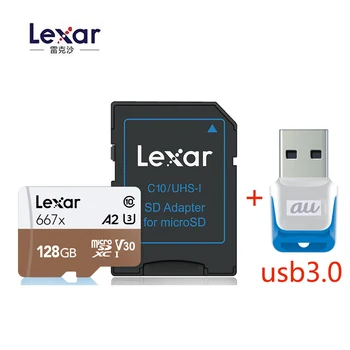 

2019 new Lexar Professional 667x micro SDXC UHS-I cards SD memory card 64GB 128GB 256GB U3 V30 A2 100MB/s read 90MB/s write