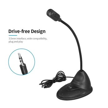 3.5mm Desktop Microphone Computer Microphone Gooseneck Omnidirectional Microphone for Conference Lecture Voice Chat for Live
3.5mm Desktop Microphone Computer Microphone Gooseneck Omnidirectional Microphone for Conference Lecture Voice Chat for Live
