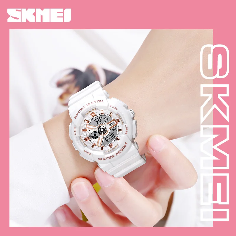 SKMEI LED light Women Digital Wristwatch Chrono Calendar 2 time 5Bar Waterproof Ladies Sport Watches Relogio Feminino 1689 Clock
SKMEI LED light Women Digital Wristwatch Chrono Calendar 2 time 5Bar Waterproof Ladies Sport Watches Relogio Feminino 1689 Clock