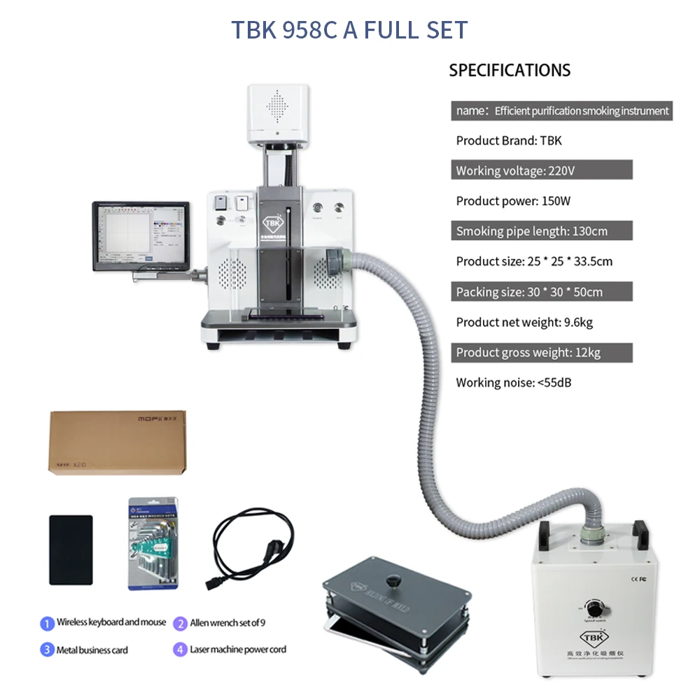 New Arrival TBK-958C Laser Engraving Marking Machine for Mobile Phone Back Glass Separating Frame Remover | Мобильные телефоны и