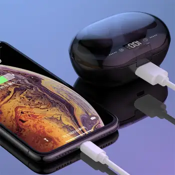 IPX5 Waterproof Portable Digital Display Wireless TWS Headset Accessories In-ear Headphone For Bluetooth 5.0, Double Earbuds 
IPX5 Waterproof Portable Digital Display Wireless TWS Headset Accessories In-ear Headphone For Bluetooth 5.0, Double Earbuds