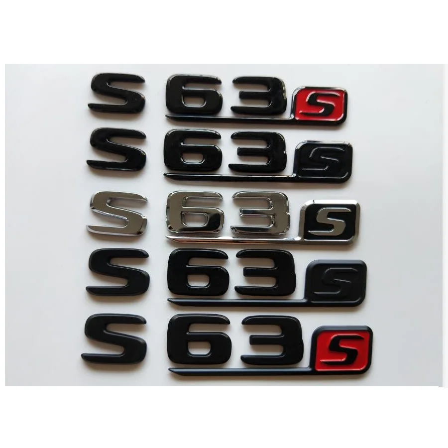 Silver Chrome S500 Rear Emblem Boot Badge Letter Number Sticker Compatible For S Class W220 W221 W222