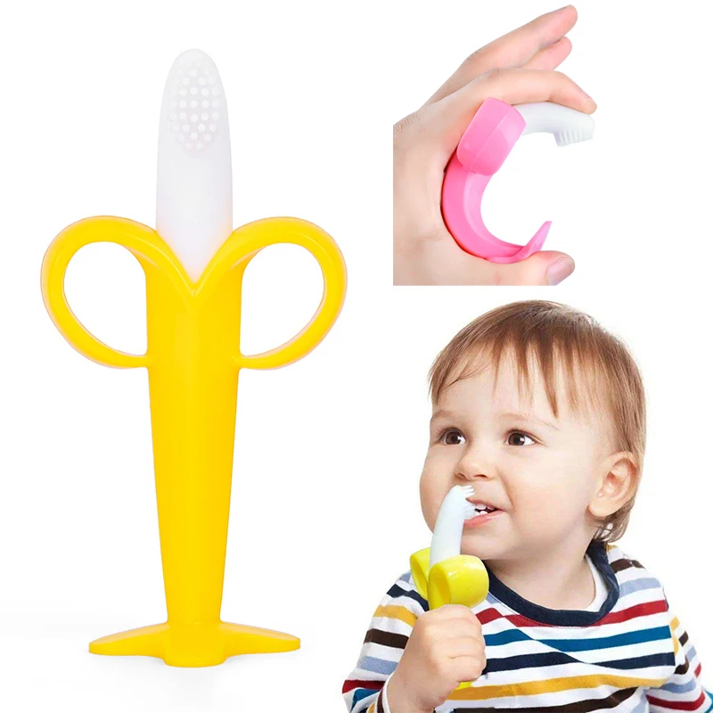 Baby Teethers Banana Shape Safe Silicone Toddle Teether Chew Toys Teething Ring Gift For Training Infant Baby Chewing
Baby Teethers Banana Shape Safe Silicone Toddle Teether Chew Toys Teething Ring Gift For Training Infant Baby Chewing