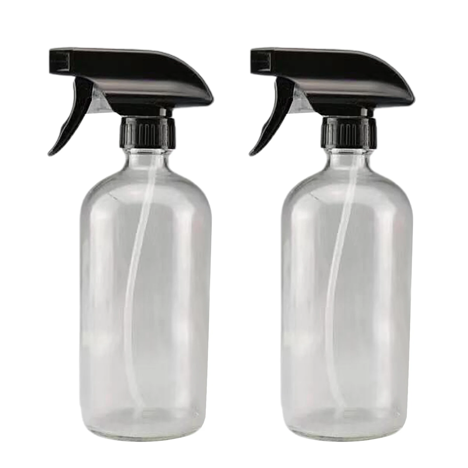 2pcs 250/500ml Boston Empty Amber/Blue Glass Spray Bottles Container Trigger Spray Bottles Mister Bottles Refillable Bottles