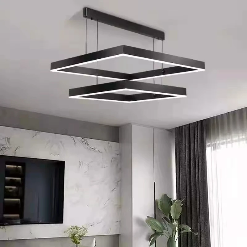 NEW Modern Chandeliers Nordic Minimalist Square Indoor Hanging Droplight Lustres Living Dining Room Bedroom LED Lighting Fixture
NEW Modern Chandeliers Nordic Minimalist Square Indoor Hanging Droplight Lustres Living Dining Room Bedroom LED Lighting Fixture