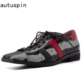 2020 Autumn Women Genuine Leather Casual Low Heel Pumps Female Fashion Sheepskin Lace Up Square Toe Loafers Retro Shoes Woman
2020 Autumn Women Genuine Leather Casual Low Heel Pumps Female Fashion Sheepskin Lace Up Square Toe Loafers Retro Shoes Woman