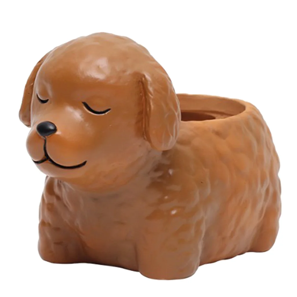 Cute Dog Animal Resin Succulent Planters Small Cactus Pot Cute Gifts for Home Office Cute Dog Animal Resin Succulent Planters Small Cactus Pot Cute Gifts for Home Office