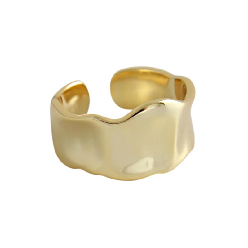 925 Sterling Silver Trendy Irregular Concave And Convex Openings Adjustable Fold Ring Wave Wide Face Women's Accessories
925 Sterling Silver Trendy Irregular Concave And Convex Openings Adjustable Fold Ring Wave Wide Face Women's Accessories