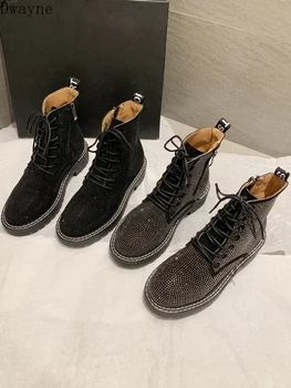 Martin boots female 2019 spring and autumn new full diamond British fan boots thick with Chelsea boots 
Martin boots female 2019 spring and autumn new full diamond British fan boots thick with Chelsea boots