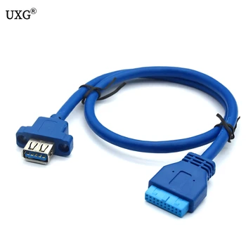 Single Port USB 3.0 Female Screw Mount Panel Type to Motherboard 20Pin Cable 0.5M 50cm 
Single Port USB 3.0 Female Screw Mount Panel Type to Motherboard 20Pin Cable 0.5M 50cm