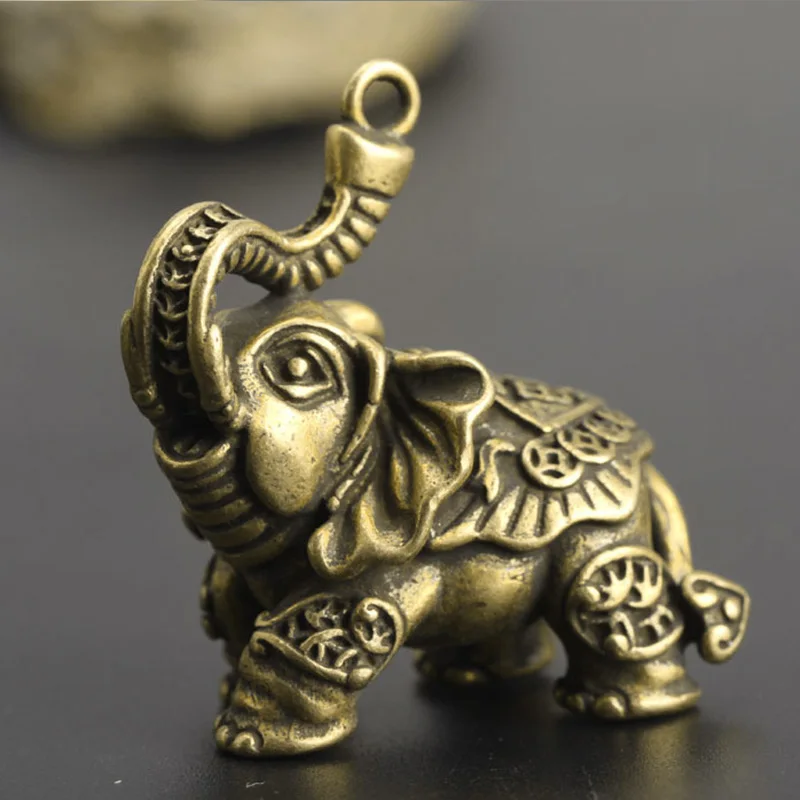Accessories Keychain Pendant Retro Pure Copper Figurines Brass Elephant Hand-painted Lines Mini
Accessories Keychain Pendant Retro Pure Copper Figurines Brass Elephant Hand-painted Lines Mini