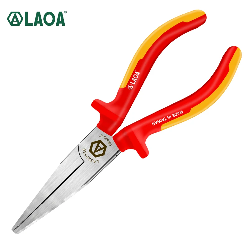 LAOA VDE Insulated Flat Nose Pliers with Teeth High Voltage 1000V Multi-purpose Electric Clamp
LAOA VDE Insulated Flat Nose Pliers with Teeth High Voltage 1000V Multi-purpose Electric Clamp