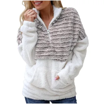 Sweater Women Velvet Long Sleeve Zipper Turtleneck Pockets Tops Blouse pull femme plus size winter autumn sweter свитер женский
Sweater Women Velvet Long Sleeve Zipper Turtleneck Pockets Tops Blouse pull femme plus size winter autumn sweter свитер женский