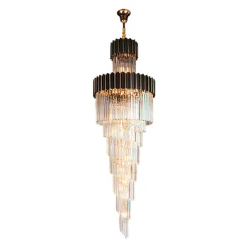ZISIZ LED Modern Spiral Black Stainless Steel Crystal Chandelier Lighting Lustre Suspension Luminaire Lampen For Staircase
ZISIZ LED Modern Spiral Black Stainless Steel Crystal Chandelier Lighting Lustre Suspension Luminaire Lampen For Staircase