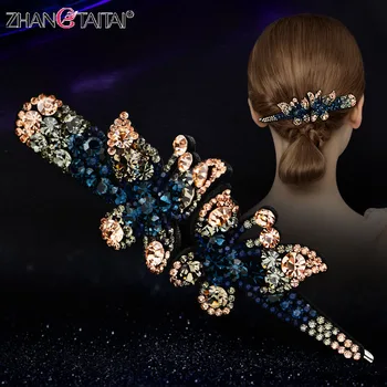Handmade Luxury Austria Rhinestone Hair pins Fashion Butterfly Crystal women Hair Clip Advanced resin Wedding Hair Accessories
Handmade Luxury Austria Rhinestone Hair pins Fashion Butterfly Crystal women Hair Clip Advanced resin Wedding Hair Accessories