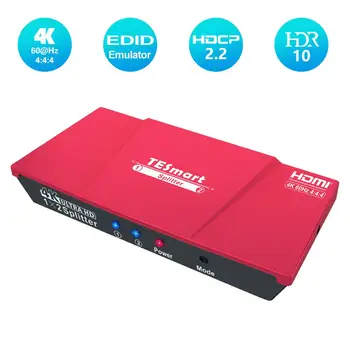 4K 1x2 HDMI Splitter 4K@60Hz 1In 2 out HDMI Splitter for Dual Monitor Ultra HD HDCP 2.2 HDR Duplicating Video&Audio
4K 1x2 HDMI Splitter 4K@60Hz 1In 2 out HDMI Splitter for Dual Monitor Ultra HD HDCP 2.2 HDR Duplicating Video&Audio