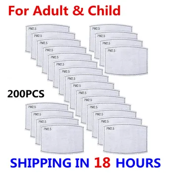 200PCS PM2.5 Mask Filter Paper 5Ply Anti Dust Mouth Face Mask Carbon Cotton Disposable Filter Protective For Adult Kids Child
200PCS PM2.5 Mask Filter Paper 5Ply Anti Dust Mouth Face Mask Carbon Cotton Disposable Filter Protective For Adult Kids Child