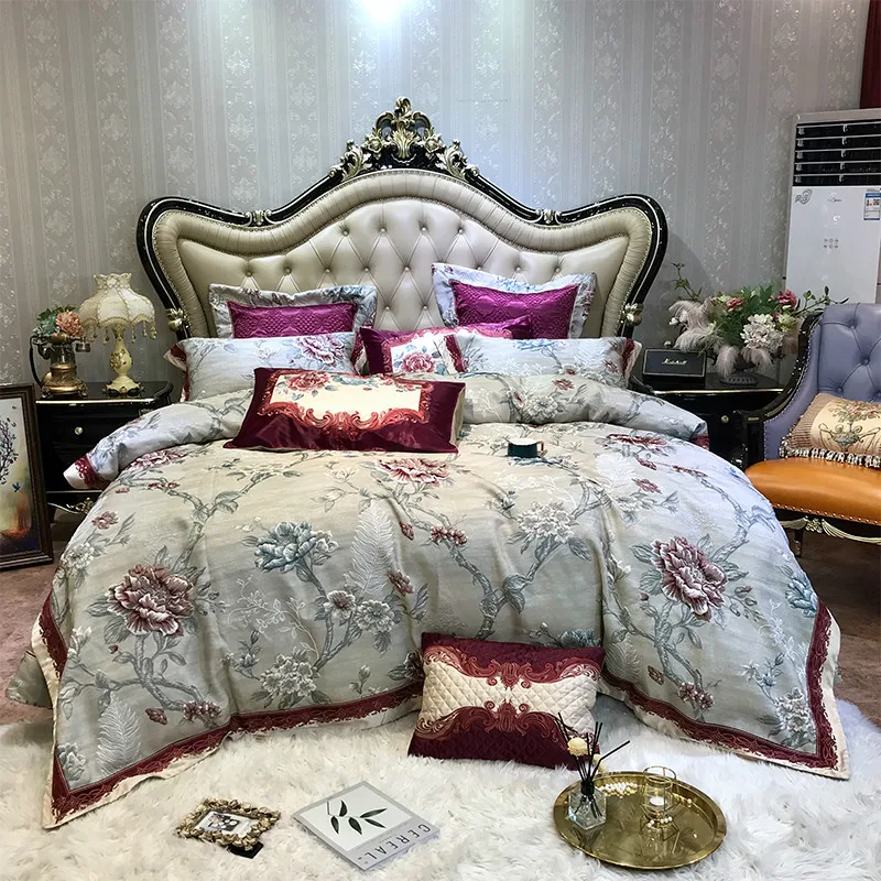 Luxury High-End Cotton Four-Piece Jacquard Beddings Embroidered Long-Staple Cotton Cotton Bed Cover comforter set
Luxury High-End Cotton Four-Piece Jacquard Beddings Embroidered Long-Staple Cotton Cotton Bed Cover comforter set
