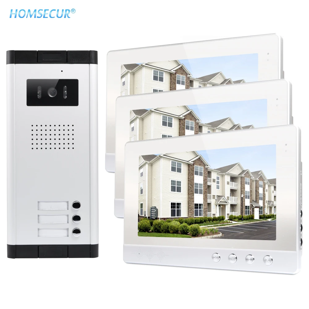 EU Delivery HOMSECUR 10.1" TFT Video Door Phone Intercom Kit With LCD Color Screen For 3 Apartment XM101-S+XC061-3
EU Delivery HOMSECUR 10.1" TFT Video Door Phone Intercom Kit With LCD Color Screen For 3 Apartment XM101-S+XC061-3